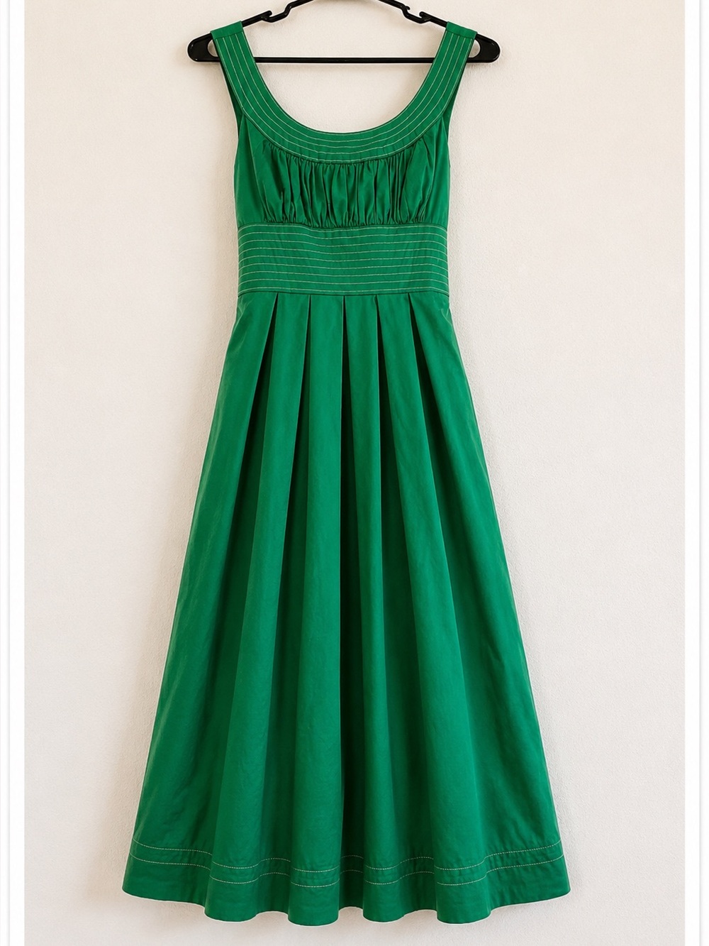 Dress Barn Green Sleeveless Midi Dress